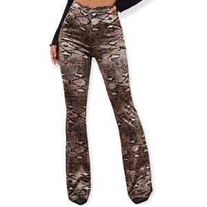 Shein SZ L silky snakeskin pants
